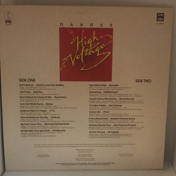 K-TEL “Danger High Voltage” various hits early 80’s vintage vinyl album 1981 - Picture 2 of 4